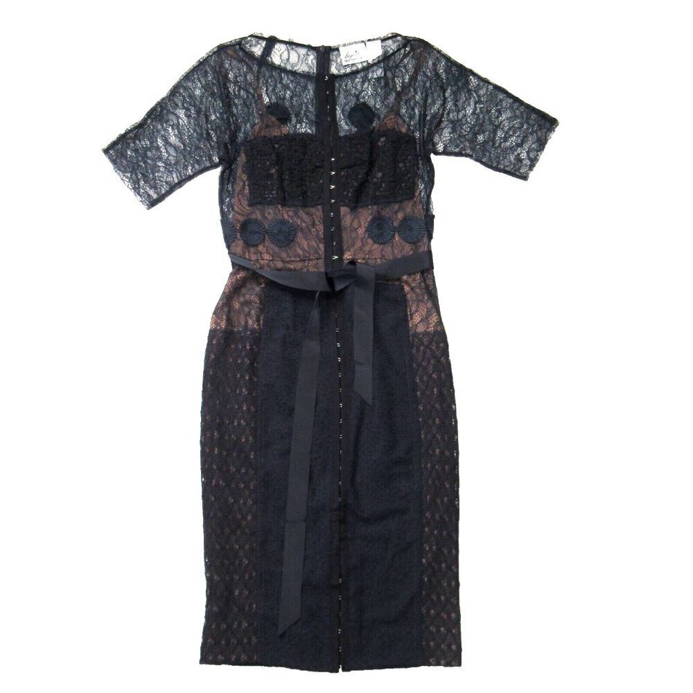 Anthropologie Beguile by Byron Lars Carissima Sheath in Navy Blue Dress 4